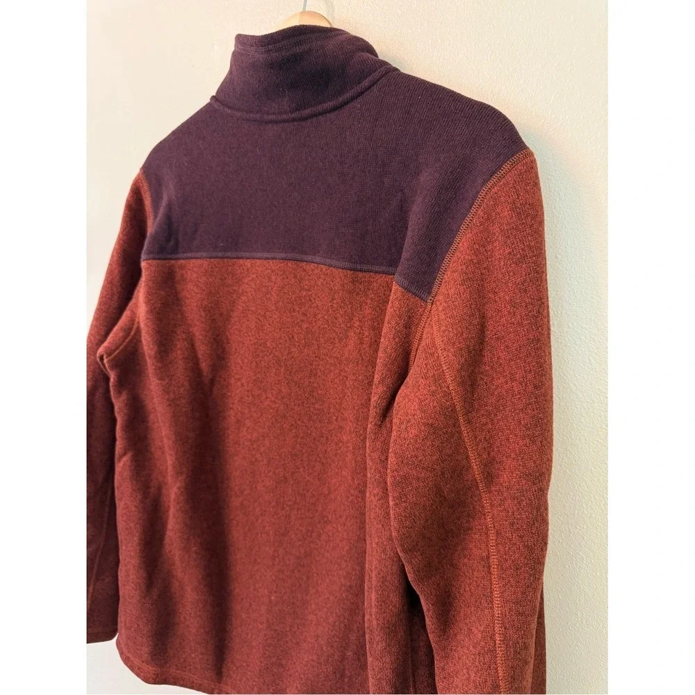 The North Face Gordon Lyons Full Zip Fleece Sweater Jacket Brandywine Orange L